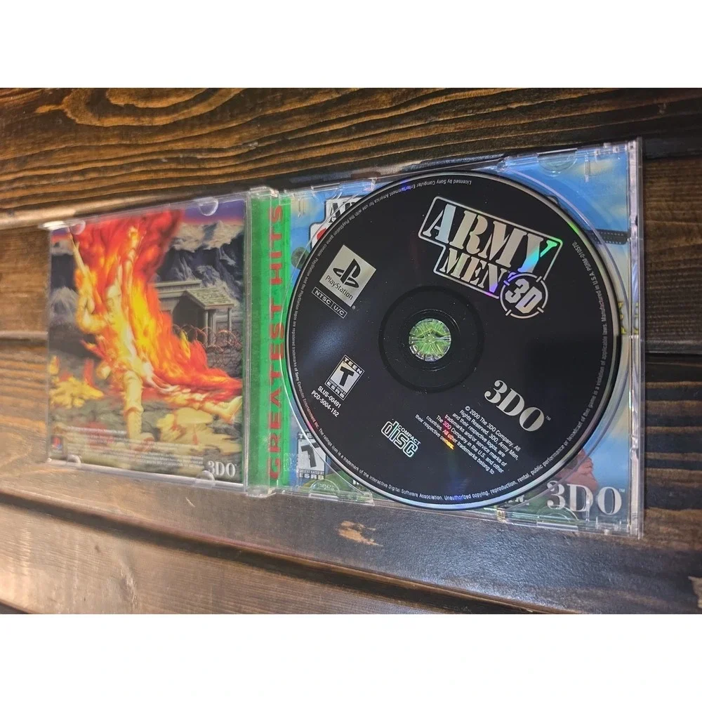 Army Men 3D ( Sony PlayStation 1,1999 ) Black Label Complete With Reg Card
